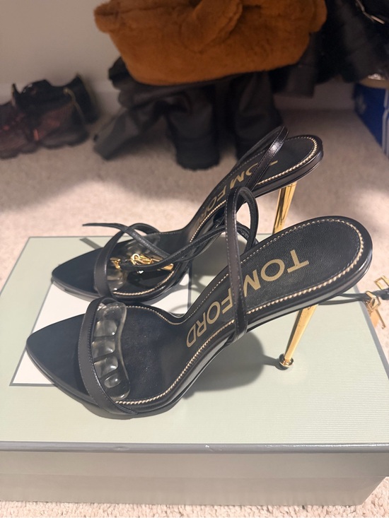 Tom Ford Shoes - Tom Ford Black and Gold Heels worn once